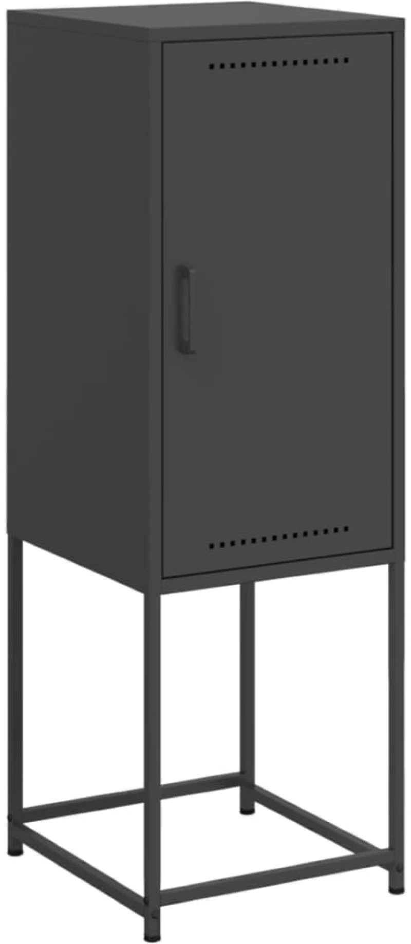 vidaXL Ντουλάπι Μαύρο 36x39x107 εκ. από Ατσάλι