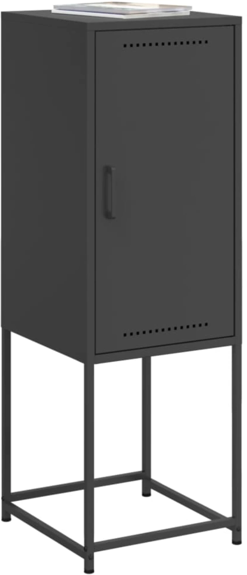 vidaXL Ντουλάπι Μαύρο 36x39x107 εκ. από Ατσάλι