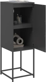 vidaXL Ντουλάπι Μαύρο 36x39x107 εκ. από Ατσάλι