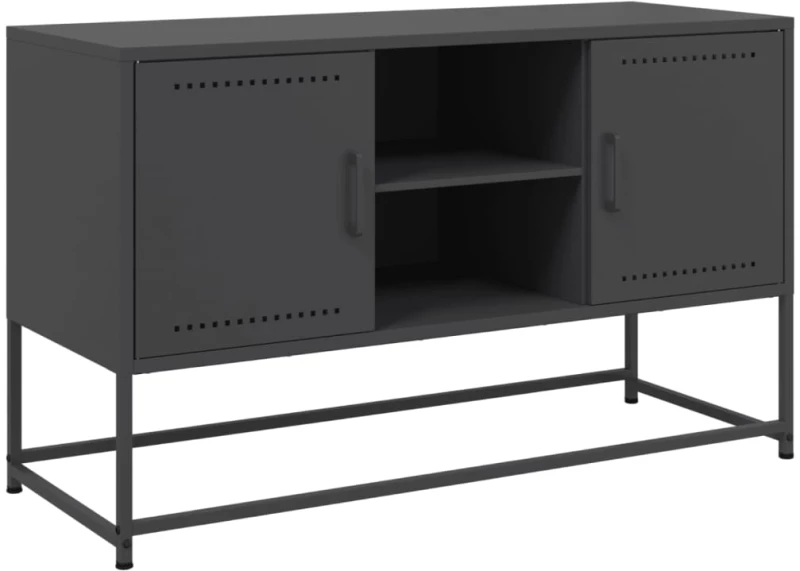 vidaXL Μπουφές Μαύρος 36x39x123 εκ. από Ατσάλι