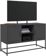 vidaXL Μπουφές Μαύρος 36x39x123 εκ. από Ατσάλι