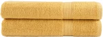 vidaXL Πετσέτες Premium SOLUND 2 Τεμ. Χρυσή 100x200 εκ. 600 γρ/μ²