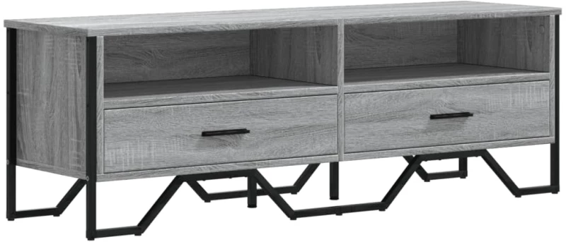 vidaXL Έπιπλο Τηλεόρασης Γκρι Sonoma 122x34x41 εκ. από Επεξεργ. Ξύλο
