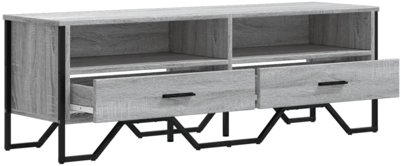 vidaXL Έπιπλο Τηλεόρασης Γκρι Sonoma 122x34x41 εκ. από Επεξεργ. Ξύλο