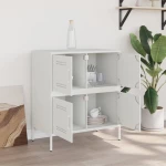 vidaXL Μπουφές Λευκός 68x39x79 εκ. από Ατσάλι