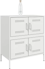 vidaXL Μπουφές Λευκός 68x39x79 εκ. από Ατσάλι