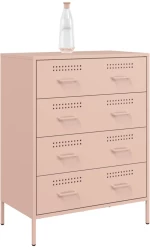 vidaXL Ντουλάπι Ροζ 68x39x89 εκ. από Ατσάλι