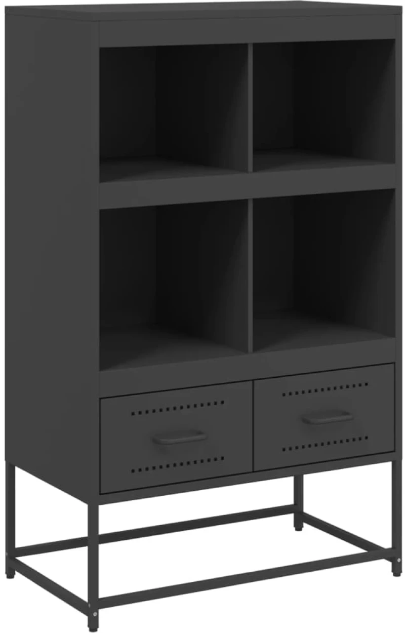 vidaXL Ντουλάπι Μαύρο 68x39x111,5 εκ. από Χάλυβα