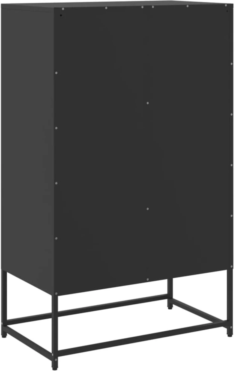 vidaXL Ντουλάπι Μαύρο 68x39x111,5 εκ. από Χάλυβα