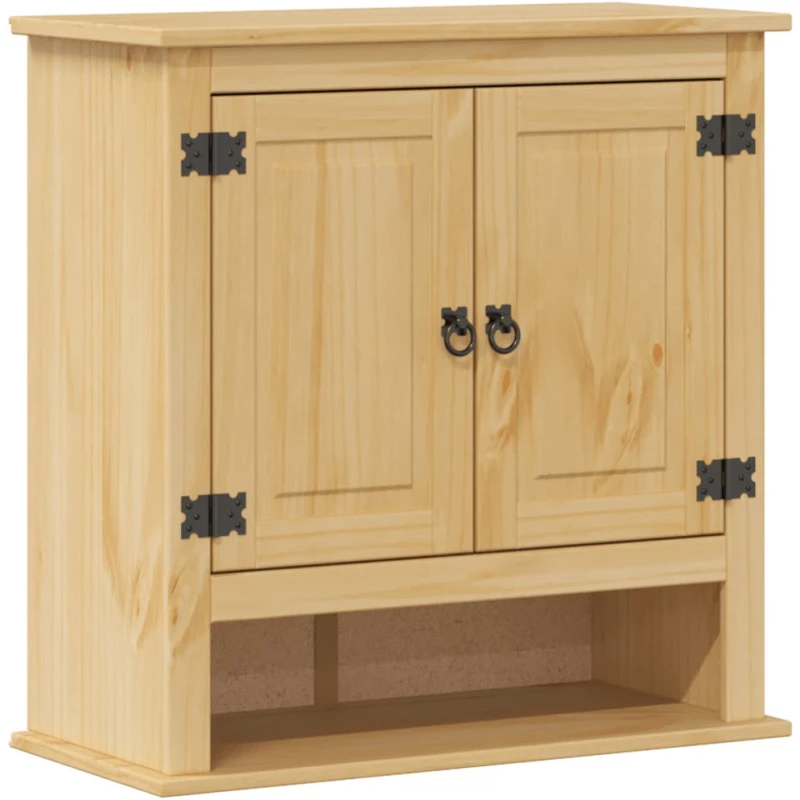 vidaXL Ντουλάπι Μπάνιου Επιτ. Corona 70x33x71,5εκ. Μασίφ Ξύλο Πεύκου