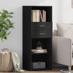 vidaXL Ντουλάπι Μαύρο 45x42,5x124 εκ. από Επεξεργασμένο Ξύλο