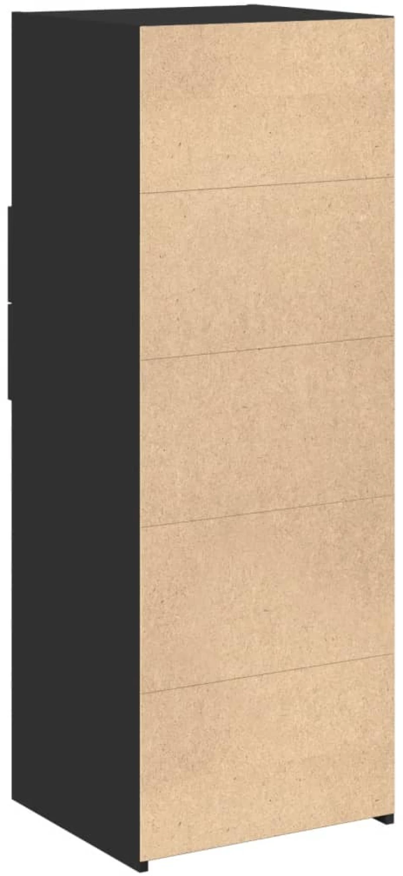 vidaXL Ντουλάπι Μαύρο 45x42,5x124 εκ. από Επεξεργασμένο Ξύλο