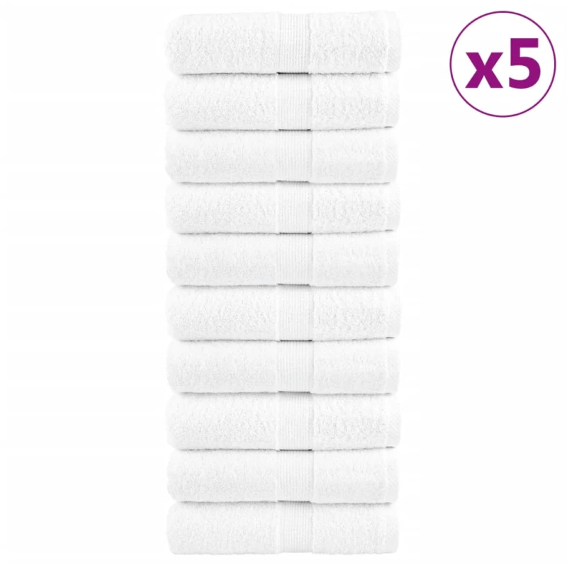 vidaXL Πετσέτες Επισ. Premium SOLUND 50 Τεμ. Λευκές 30x50εκ 600γρ/μ²
