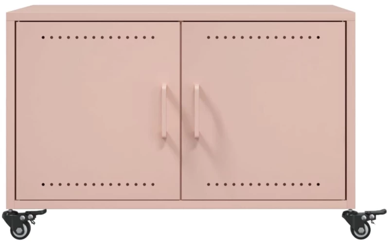 vidaXL Τραπεζάκι Σαλονιού Ροζ 68x50x43,5 εκ. από Ατσάλι