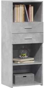 vidaXL Ντουλάπι Γκρι Σκυρ. 50x42,5x124 εκ. από Επεξεργασμένο Ξύλο