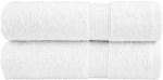 vidaXL Πετσέτες Μπάνιου Premium SOLUND 2 Τεμ Λευκές 100x150εκ 600γρ/μ²