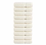 vidaXL Πετσέτες Χεριών Premium SOLUND 10Τ Κρεμ 50x100εκ 600 γρ/μ²