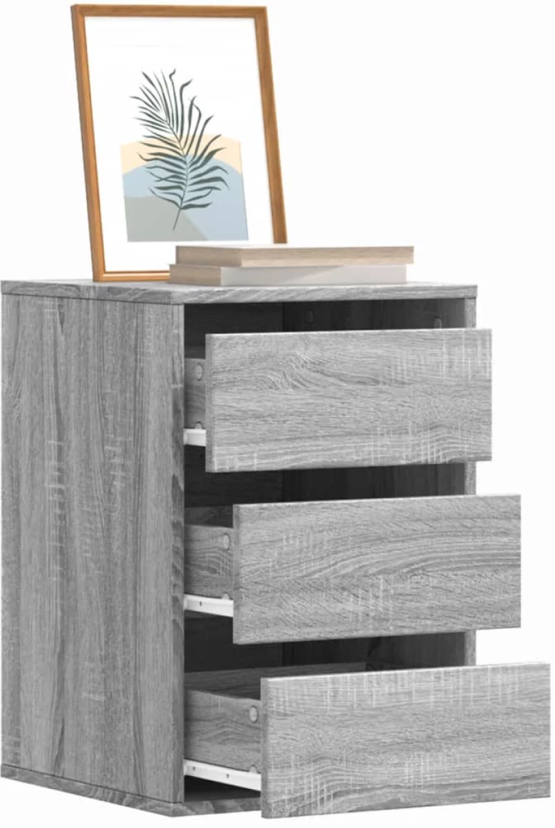 vidaXL Συρταριέρα Γκρι Sonoma 40x41x58 εκ. από Επεξεργ. Ξύλο