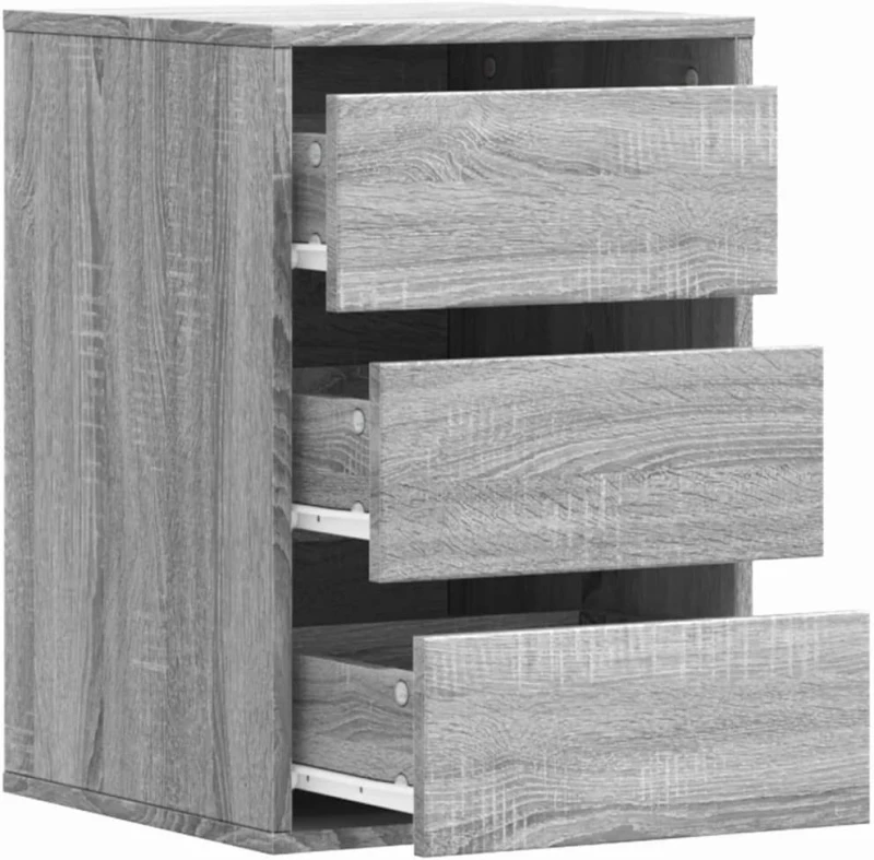 vidaXL Συρταριέρα Γκρι Sonoma 40x41x58 εκ. από Επεξεργ. Ξύλο