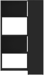 vidaXL Βιβλιοθήκη Γωνιακή 4 Επ. Μαύρο 85x85x140 εκ Επεξεργασμένο Ξύλο