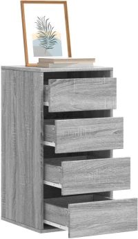 vidaXL Συρταριέρα Γκρι Sonoma 40x41x76 εκ. από Επεξεργ. Ξύλο