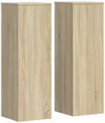vidaXL Βάσεις Φυτών 2 Τεμ. Sonoma Δρυς 33x33x100εκ. Επεξεργασμένο Ξύλο
