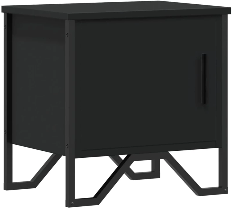 vidaXL Κομοδίνο Μαύρο 40 x 30 x 40 εκ. από Επεξεργασμένο Ξύλο
