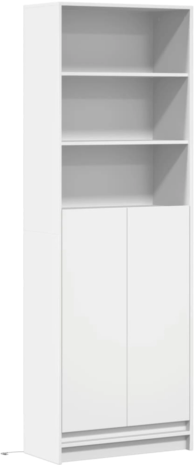 vidaXL Ντουλάπι με LED Λευκό 69x32,5x200 εκ. από Επεξεργασμένο Ξύλο