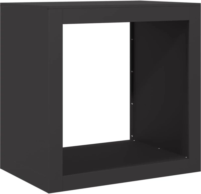 vidaXL Ράφι Καυσόξυλων Μαύρο 60x40x60 εκ. Ατσάλινο