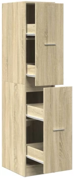 vidaXL Συρταριέρα Γενικής Χρήσης Sonoma Δρυς 30x41x144,5εκ Επεξ. Ξύλο