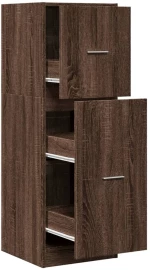 vidaXL Συρταριέρα Γενικής Χρήσης Καφέ Δρυς 40x41x118 εκ. Επεξ. Ξύλο