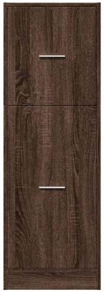vidaXL Συρταριέρα Γενικής Χρήσης Καφέ Δρυς 40x41x118 εκ. Επεξ. Ξύλο