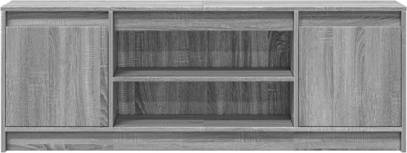 vidaXL Έπιπλο Τηλεόρασης με LED Γκρι Sonoma 139,5x34x50 εκ. Επεξ. Ξύλο