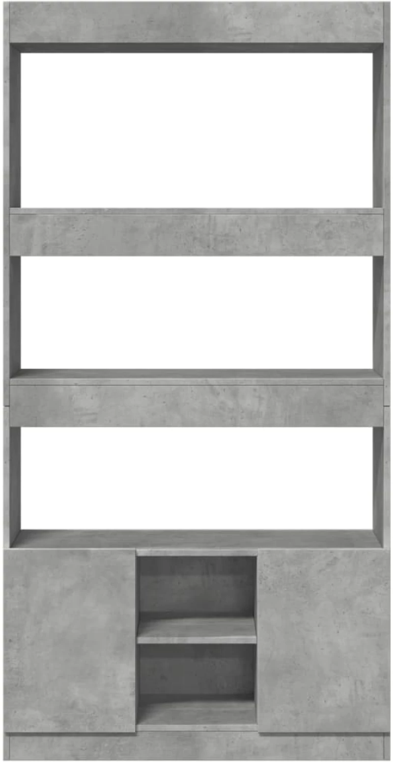 vidaXL Ντουλάπι Γκρι Σκυροδέματος 92x33x180 εκ. από Επεξεργασμένο Ξύλο