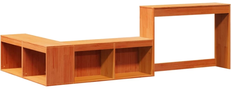vidaXL Κομοδίνο με Γραφείο 222x122x75 εκ. από Μασίφ Ξύλο Πεύκου