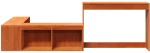 vidaXL Κομοδίνο με Γραφείο 222x122x75 εκ. από Μασίφ Ξύλο Πεύκου