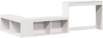 vidaXL Κομοδίνο με Γραφείο Λευκό 232x122x75 εκ. από Μασίφ Ξύλο Πεύκου