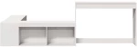 vidaXL Κομοδίνο με Γραφείο Λευκό 232x122x75 εκ. από Μασίφ Ξύλο Πεύκου