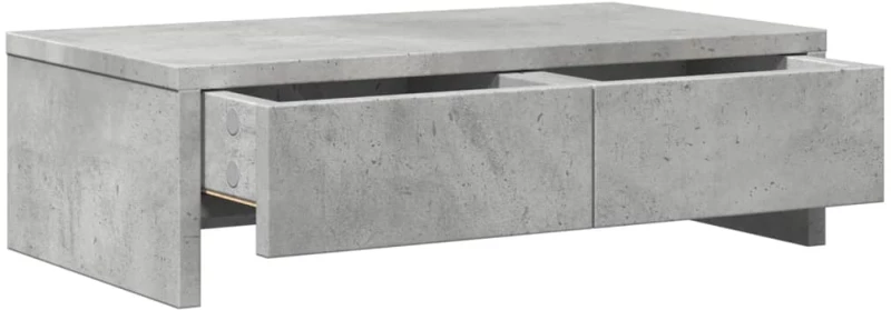 vidaXL Βάση Οθόνης με Συρτάρια Γκρι Σκυρ. 50x27x15 εκ. Επεξεργ. Ξύλο