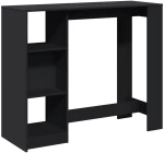 vidaXL Τραπέζι Κονσόλα με Ράφι Μαύρο 124x46x103,5 εκ. Επεξεργ. Ξύλο