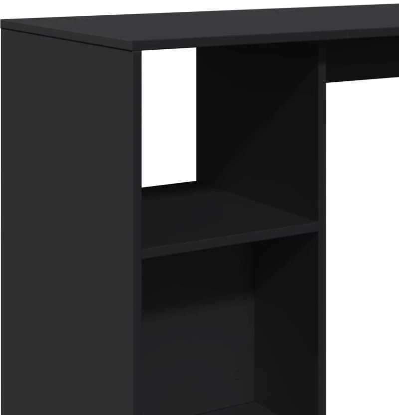 vidaXL Τραπέζι Κονσόλα με Ράφι Μαύρο 124x46x103,5 εκ. Επεξεργ. Ξύλο