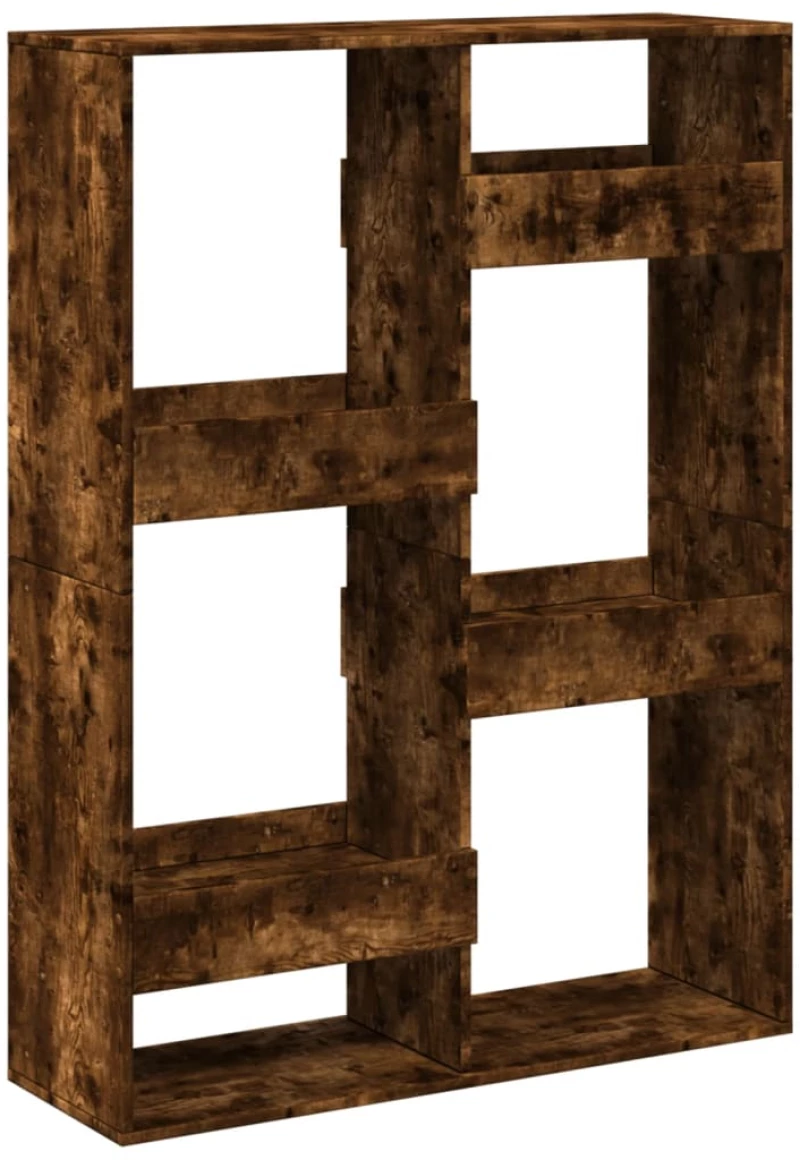 vidaXL Βιβλιοθήκη Καπνιστή Δρυς 100x33x135 εκ. από Επεξεργασμένο Ξύλο
