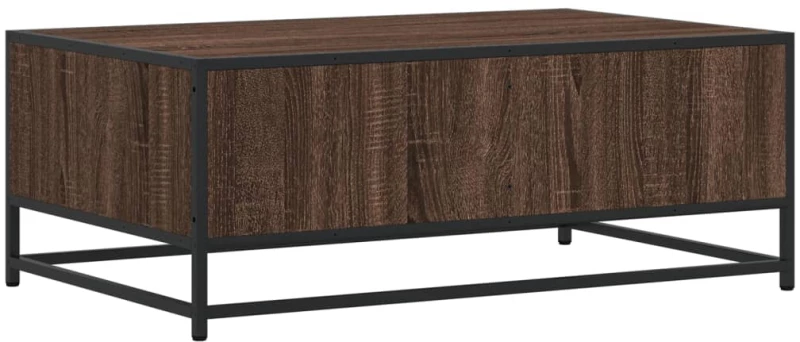 vidaXL Τραπεζάκι Σαλονιού Καφέ Δρυς 90x57x35 εκ. Επεξ. Ξύλο/Μέταλλο