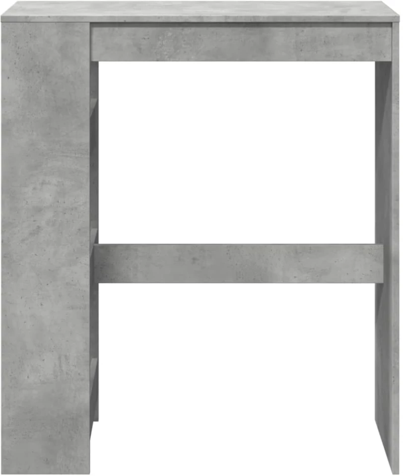 vidaXL Τραπέζι Μπαρ με Ράφια Γκρι Σκυρ. 90x40x103,5 εκ Επεξεργ. Ξύλο