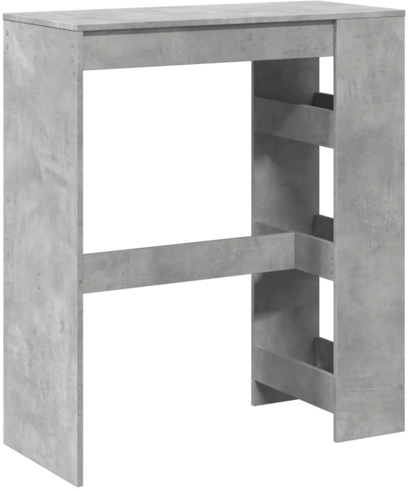 vidaXL Τραπέζι Μπαρ με Ράφια Γκρι Σκυρ. 90x40x103,5 εκ Επεξεργ. Ξύλο