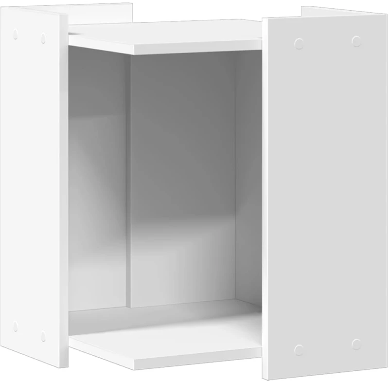 vidaXL Τουαλέτα Γάτας Περίφραξη Λευκό 42x42x51 εκ. Επεξεργασμ. Ξύλο