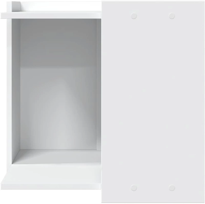 vidaXL Τουαλέτα Γάτας Περίφραξη Λευκό 53x53x51 εκ. Επεξεργασμ. Ξύλο