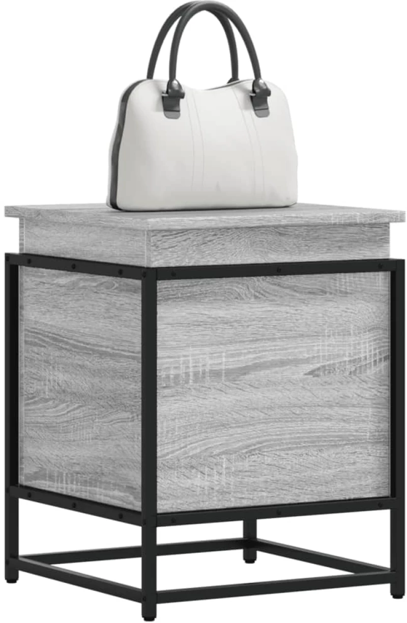 vidaXL Κουτί Αποθήκευσης με Γκρι Sonoma 40x40x51,5 εκ. Επεξ. Ξύλο