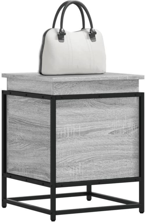 vidaXL Κουτί Αποθήκευσης με Γκρι Sonoma 40x40x51,5 εκ. Επεξ. Ξύλο