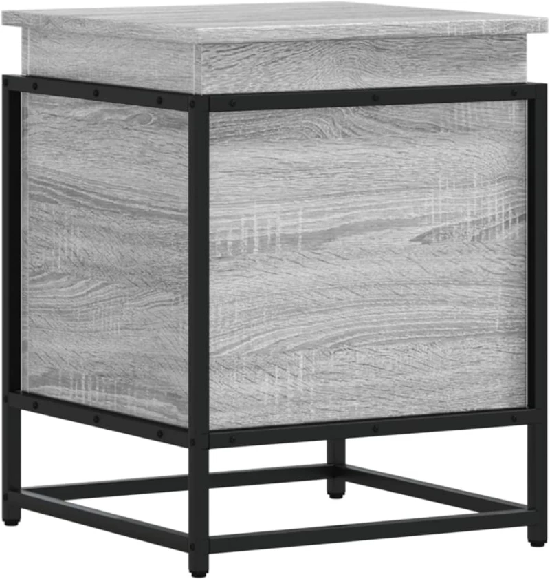 vidaXL Κουτί Αποθήκευσης με Γκρι Sonoma 40x40x51,5 εκ. Επεξ. Ξύλο